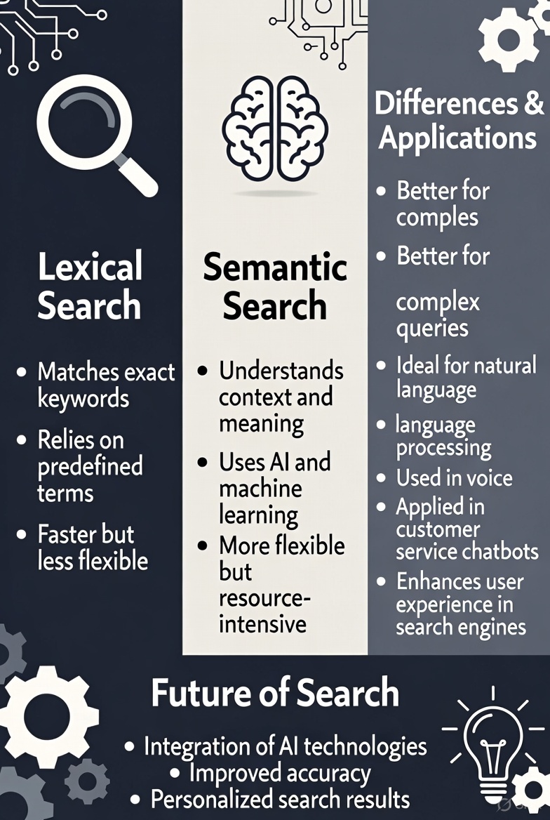 Wyszukiwanie leksykalne vs semantyczne: Różnice, zastosowania i przyszłość.