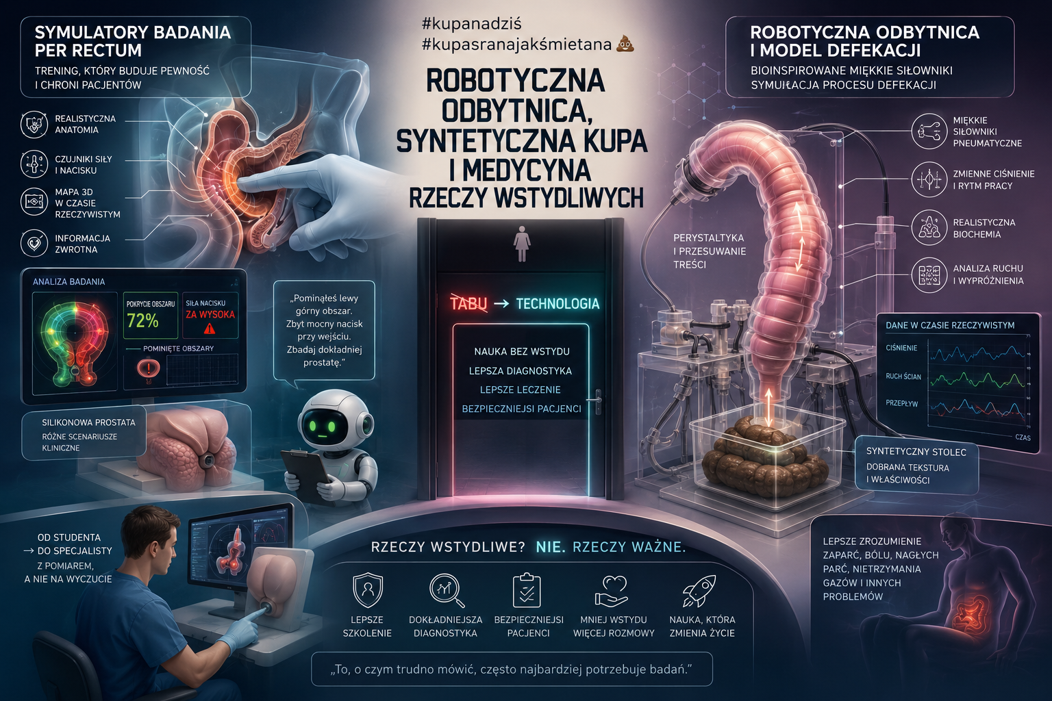Robotyczna odbytnica, syntetyczna kupa i medycyna bez tabu.
